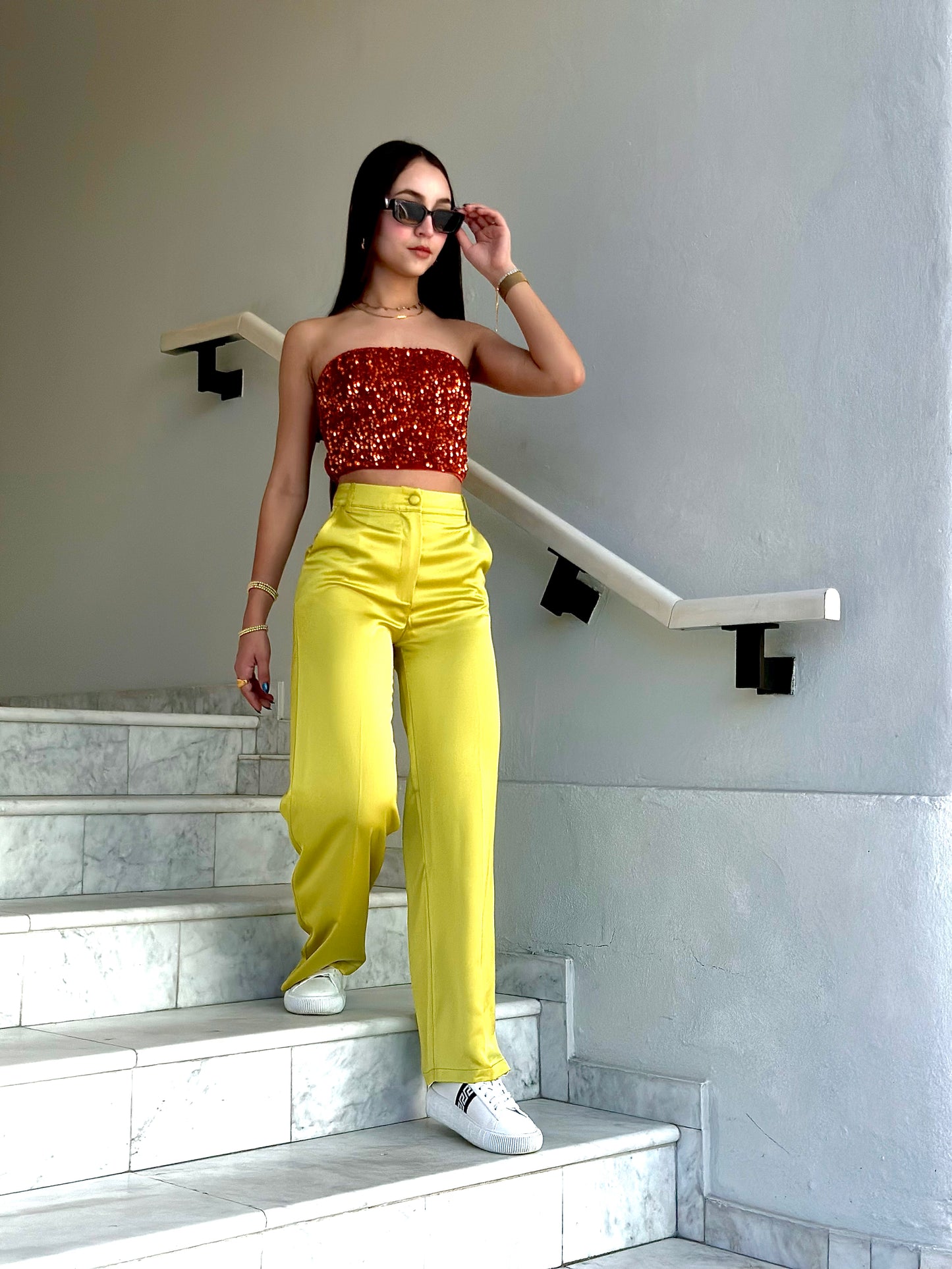 Lime pants in