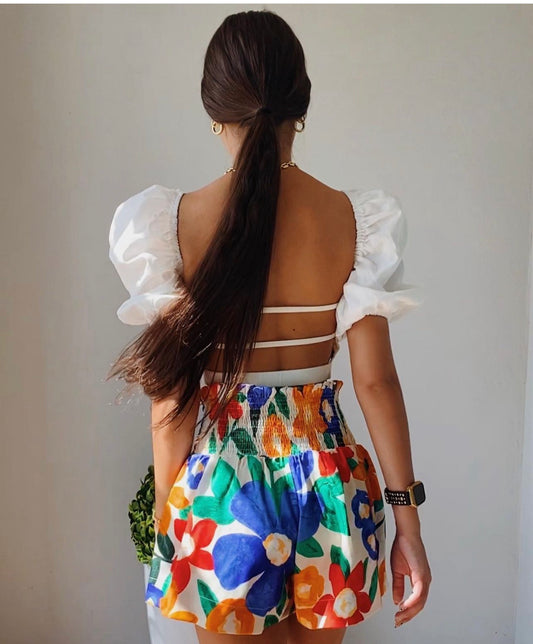 White crop top