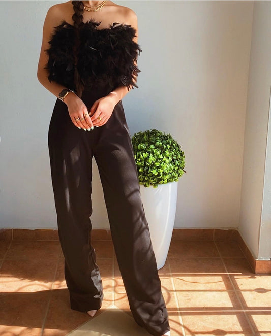 HNY black puffy jumpsuit
