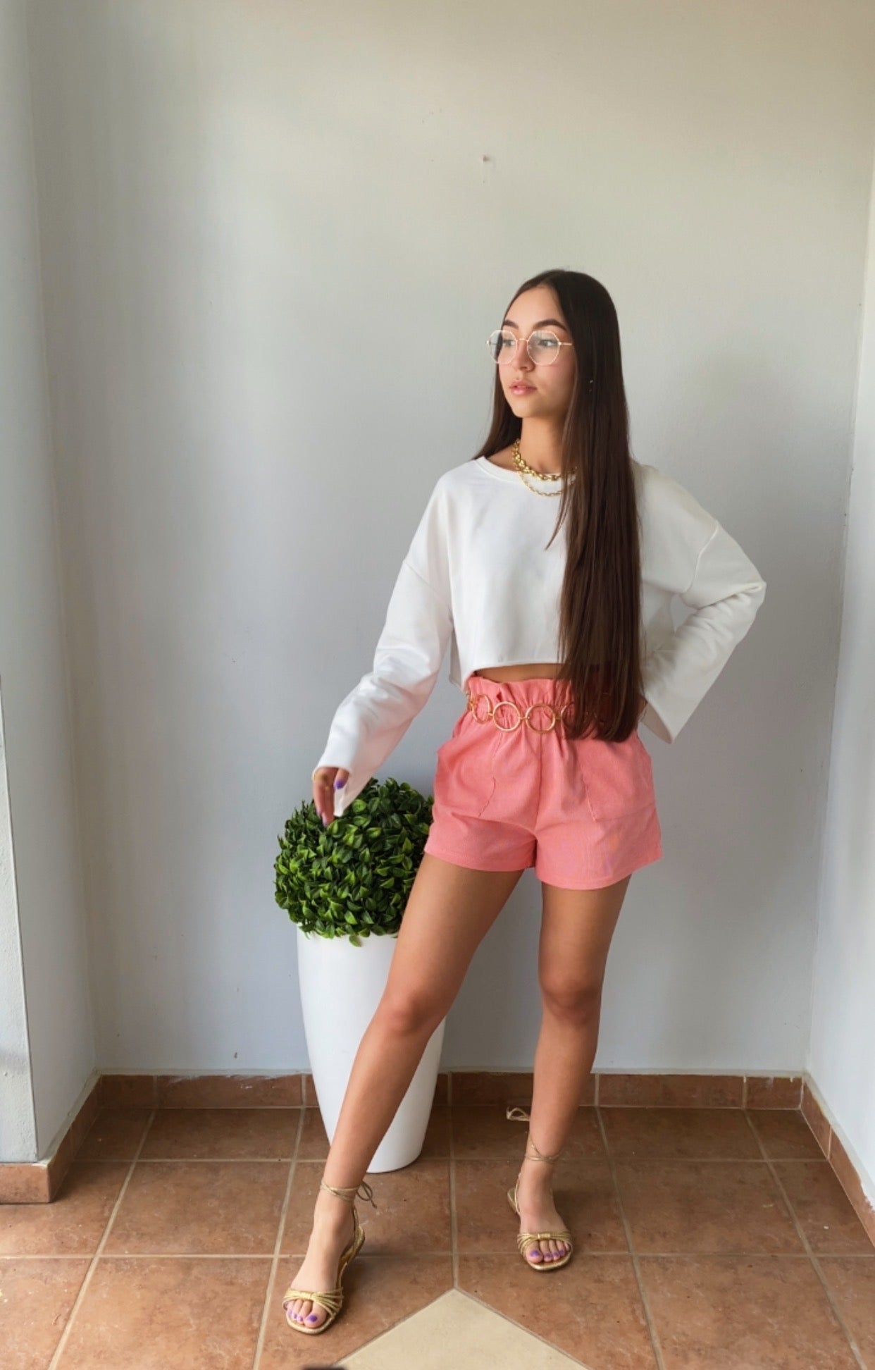 Basic long sleeve crop top